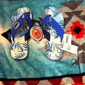 Corona beach print thong sandals